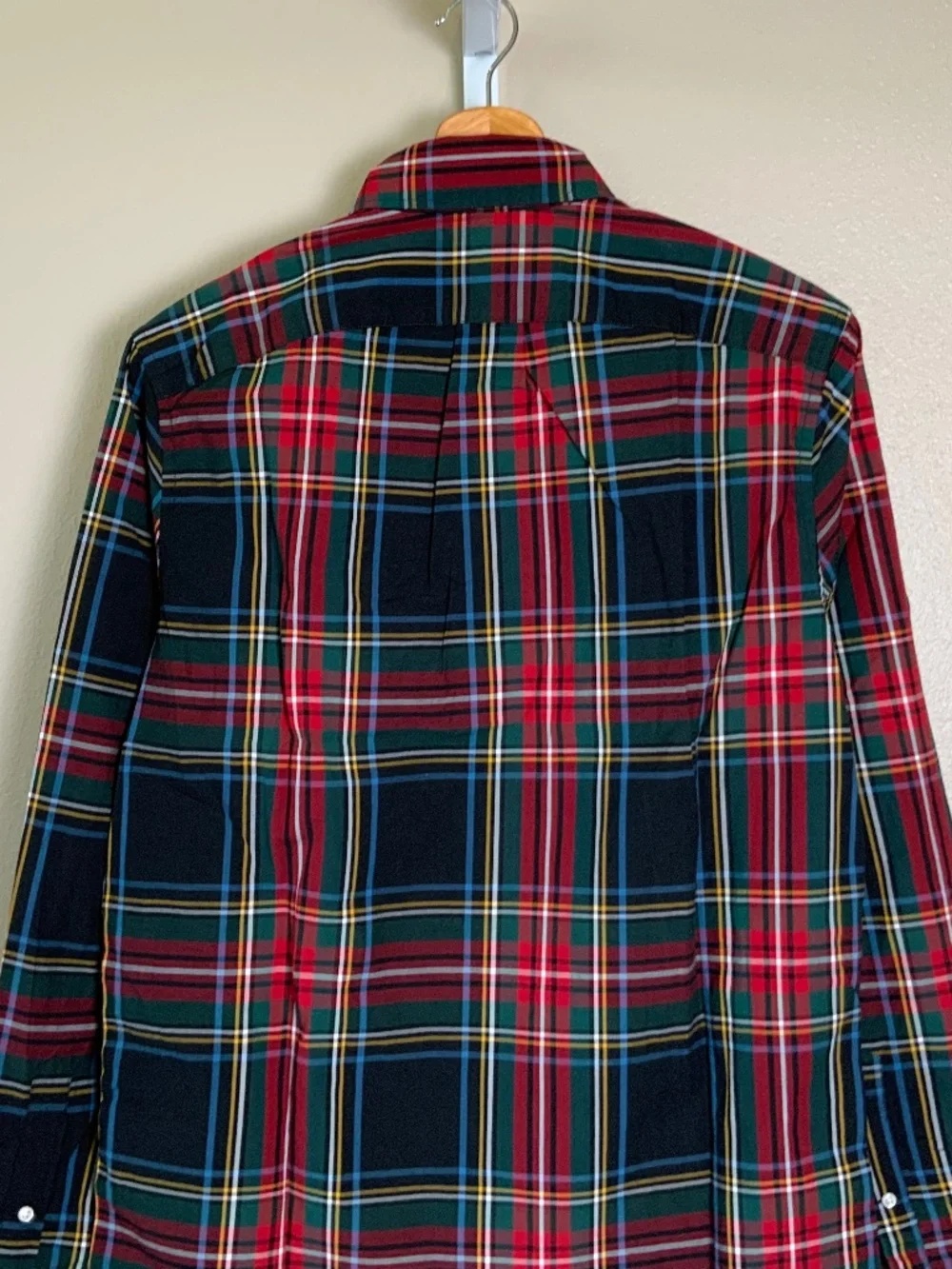 J. Crew Classic Stretch Secret Wash Stewart Tartan Organic Cotton Oxford Shirt